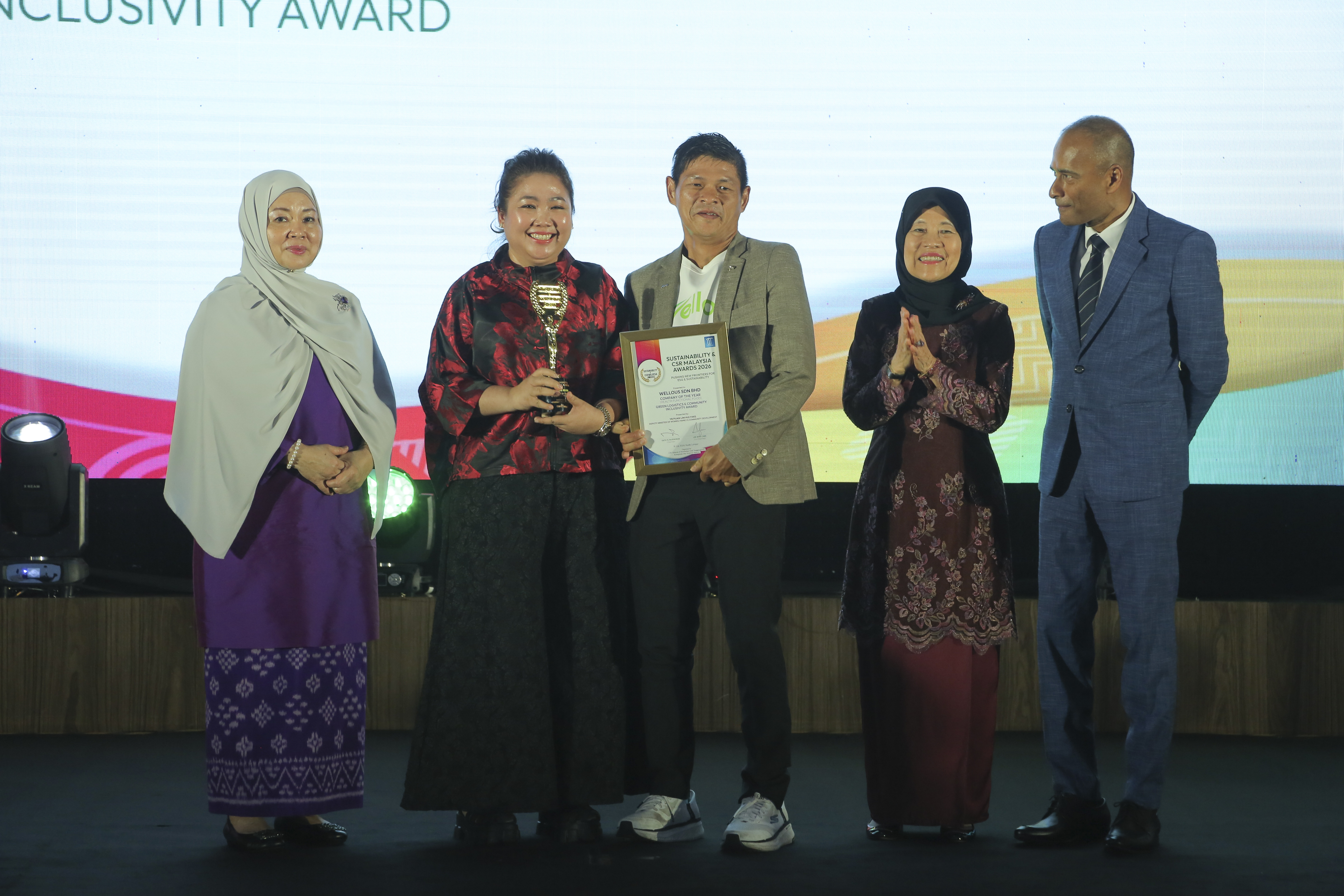 Click to enlarge Sustainability Excellence : Wellous Awarded Green Logistics & Community Inclusivity Award at CSR Malaysia Awards 2026